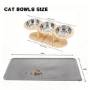 TrioTilt™ | Conjunto de 3 Tigelas em Aço Inox com Inclinação de 15° para Pets