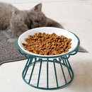 NordicPaw™ | Tigela de Cerâmica Nórdica com Pé Alto para Gatos e Cães