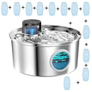 ChargeFount™ | Bebedouro de Aço Inox Sem Fio com Recarga para Gatos