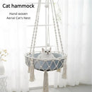 RopeSwing™ | Hammock Suspenso de Corda de Algodão Trançada para Gatos — Interior