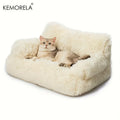 LuxSofa™ | Sofá de Pelúcia Longa Espessada para Gatos Grandes — Alto e Acolchoado