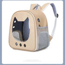 LuxCarry™ | Mochila Transportadora Transparente em Couro PU para Gatos e Cães