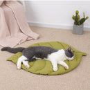 LeafMat™ | Tapete Cama de Algodão Dupla-Face em Formato de Folha para Gatos e Cães