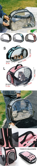 BubblePet™ | Mochila Transportadora Dobrável com Visor Transparente para Pets