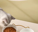 CeramBowl™ | Tigela Dupla de Cerâmica para Ração e Água de Gatos e Cães
