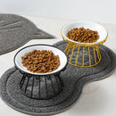 NordicPaw™ | Tigela de Cerâmica Nórdica com Pé Alto para Gatos e Cães