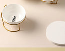 CeramBowl™ | Tigela Dupla de Cerâmica para Ração e Água de Gatos e Cães