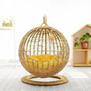 RoundHang™ | Hammock Redondo Semiaberto em Rattan para Gatos — Verão e Inverno