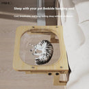 SpaceCat™ | Cama Cápsula Espacial de Madeira com Hammock para Gatos — Design Moderno