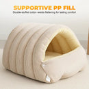 WarmCave™ | Cama Fechada de Pelúcia Térmica com Capa Removível para Gatos e Pets Pequenos