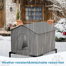 OutdoorCave™ | Casinha Impermeável Quente para Gatos e Cães ao Ar Livre — Inverno