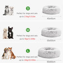 DonutBed™ | Cama Redonda Donut de Pelúcia Quente para Cães e Gatos