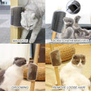 CornerGroom™ | Escova de Canto com Pente Removível para Gatos