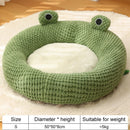 FrogVilla™ | Casinha Semiaberta em Formato de Sapo com Colchão para Gatos e Cães