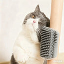 GroomCorner™ | Escova Massageadora e Arranhador de Canto para Gatos