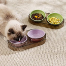 DuoHeight™ | Conjunto Duplo de Tigelas com Suporte de Altura Ajustável para Gatos e Cães