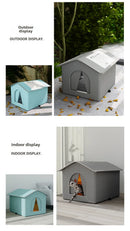 OutdoorWarm™ | Casinha Impermeável Dobrável para Gatos e Cães ao Ar Livre — Inverno