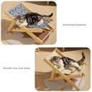 ReclineKat™ | Sofá Reclinável de 4 Posições com Arranhador Sisal para Gatos