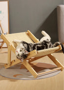 ReclineKat™ | Sofá Reclinável de 4 Posições com Arranhador Sisal para Gatos
