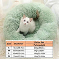 DonutBed™ | Cama Redonda Donut de Pelúcia Quente para Cães e Gatos