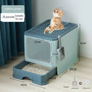EnclosedBox™ | Caixa de Areia Fechada Grande com Gaveta para Odores para Gatos