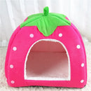 StrawCave™ | Casinha Dobrável de Inverno com Almofada Removível para Gatos e Cães