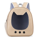 LuxCarry™ | Mochila Transportadora Transparente em Couro PU para Gatos e Cães