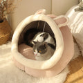 DreamCave™ | Cama Caverna Dobrável Removível com Estampa Cartoon para Pets