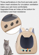 LuxCarry™ | Mochila Transportadora Transparente em Couro PU para Gatos e Cães