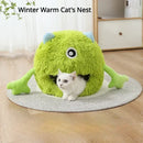 FrogVilla™ | Casinha Semiaberta em Formato de Sapo com Colchão para Gatos e Cães