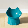 NeckBowl™ | Tigela Plástica Elevada Antiviragem com Borda Inclinada para Proteção Cervical de Gatos