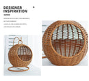 RattanNest™ | Ninho Suspenso em Rattan Trançado para Gatos — Estilo e Conforto