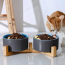 CeramSet™ | Conjunto Duplo de Tigelas de Cerâmica Autômontável para Gatos