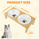 WoodRise™ | Suporte de Madeira com Tigelas de Aço Inox Elevadas para Gatos e Cães