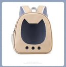 LuxCarry™ | Mochila Transportadora Transparente em Couro PU para Gatos e Cães