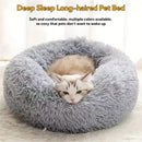 DonutBed™ | Cama Redonda Donut de Pelúcia Quente para Cães e Gatos