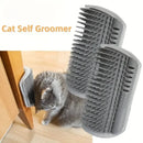 GroomCorner™ | Escova Massageadora e Arranhador de Canto para Gatos