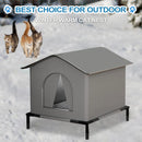 OutdoorCave™ | Casinha Impermeável Quente para Gatos e Cães ao Ar Livre — Inverno