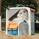 TravelPet™ | Mochila Mala com Trolley para Gatos e Cães Pequenos