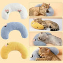 MoonPillow™ | Almofada Meia-Lua de Proteção Cervical para Gatos — Pisando no Leite