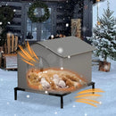 OutdoorCave™ | Casinha Impermeável Quente para Gatos e Cães ao Ar Livre — Inverno