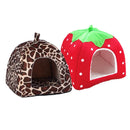 StrawCave™ | Casinha Dobrável de Inverno com Almofada Removível para Gatos e Cães