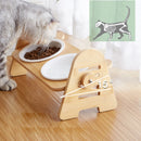 NeckCare™ | Tigela Elevada Cerâmica com Suporte Ajustável para Gatos e Cães