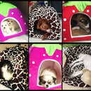 StrawCave™ | Casinha Dobrável de Inverno com Almofada Removível para Gatos e Cães