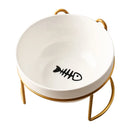 CeramBowl™ | Tigela Dupla de Cerâmica para Ração e Água de Gatos e Cães