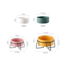 StandBowl™ | Conjunto Duplo de Tigelas de Cerâmica com Suporte para Gatos e Cães