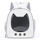 LuxCarry™ | Mochila Transportadora Transparente em Couro PU para Gatos e Cães