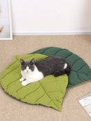 LeafMat™ | Tapete Cama de Algodão Dupla-Face em Formato de Folha para Gatos e Cães