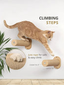 ClimbWall™ | Prateleira de Escalada para Gatos com Corda de Sisal