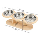 TrioTilt™ | Conjunto de 3 Tigelas em Aço Inox com Inclinação de 15° para Pets